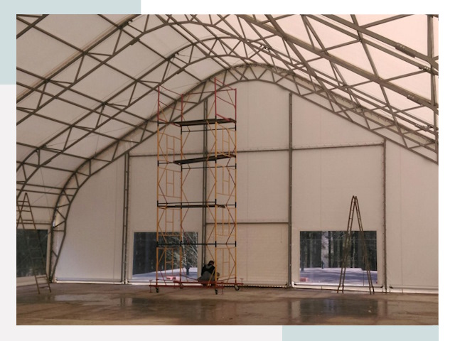 Шатровые ангары в Евпатории