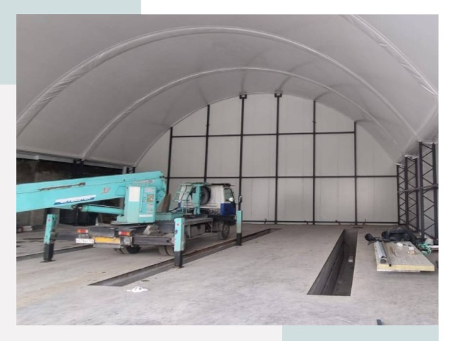 Внутреннее оснащение ангаров в Евпатории