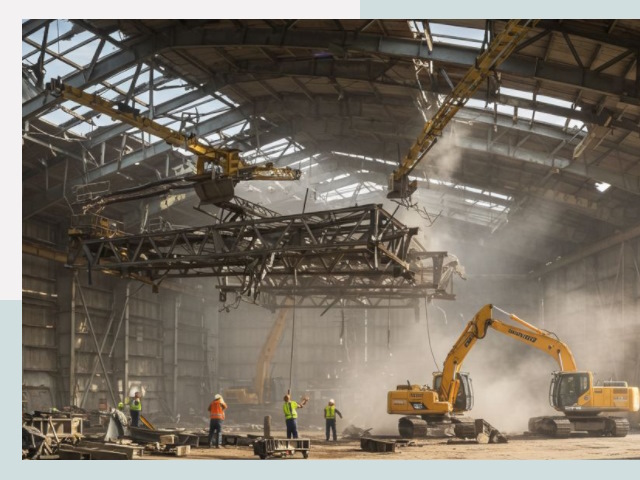 Демонтаж ангаров в Евпатории от 632 руб. за м²