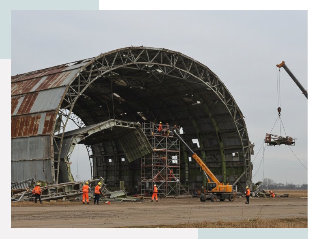 Демонтаж ангаров в Евпатории